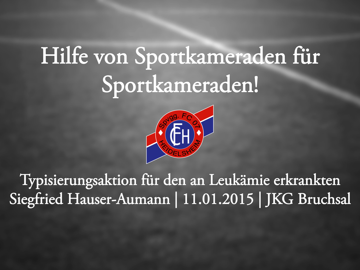 Read more about the article Hilfe von Sportkameraden für Sportkameraden!