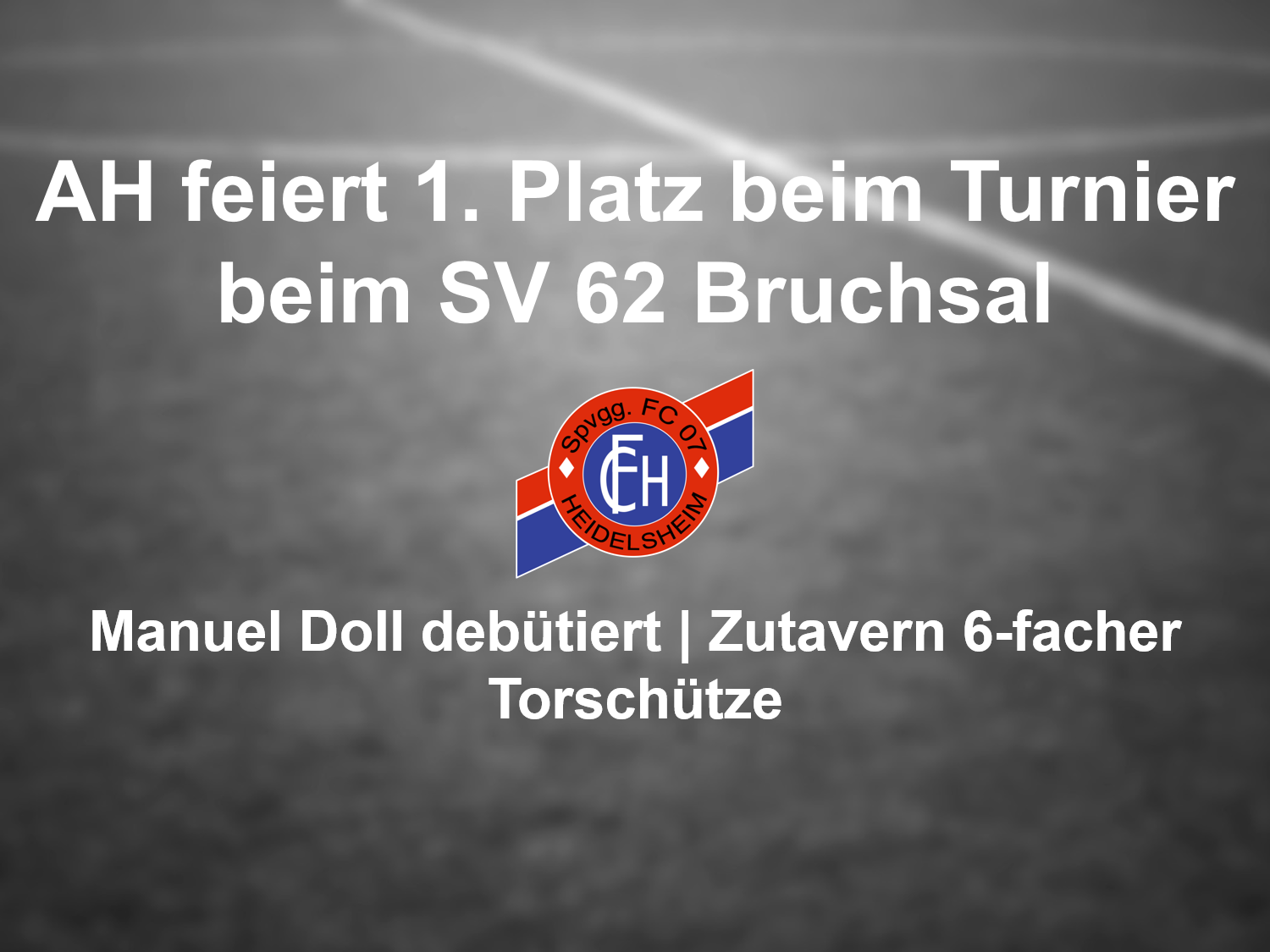 Read more about the article FC 07 AH Turniersieger beim Kleinfeldturnier des SV 62 Bruchsal