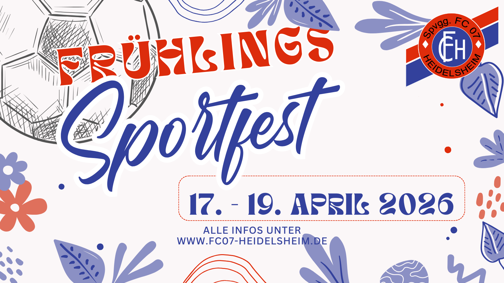 Du betrachtest gerade Frühlings-Sportfest vom 17. bis 19. April 2026!